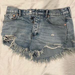 free people jean shorts